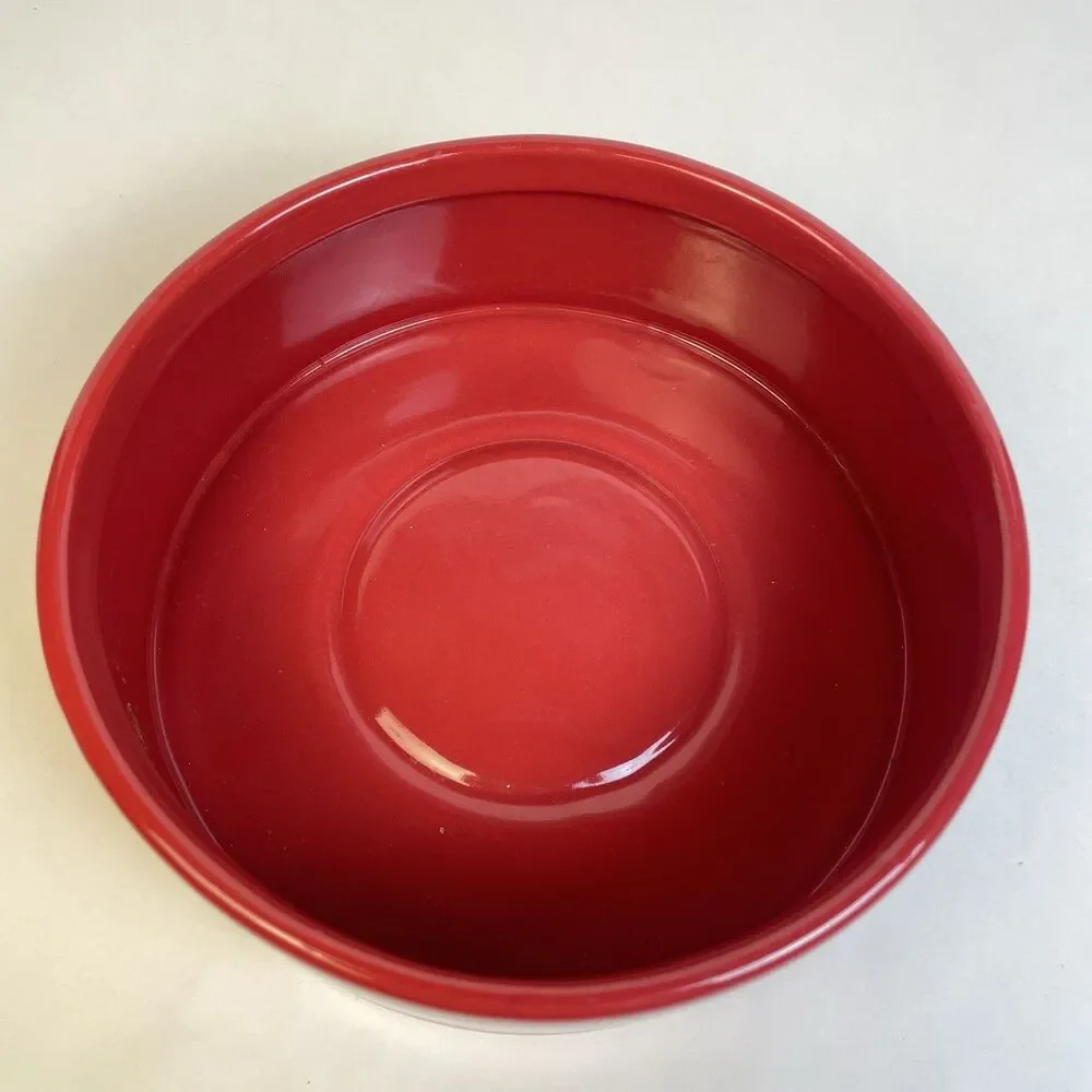 Chantal Vegetable Steamer Tortilla Warmer Ceramic Dish Red 1.5QT Veggie Steamer